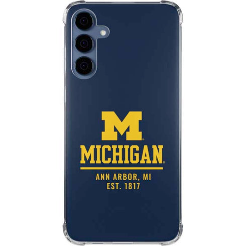 University of Michigan Ann Arbor Est 1817 Galaxy A35 5G Clear Case
